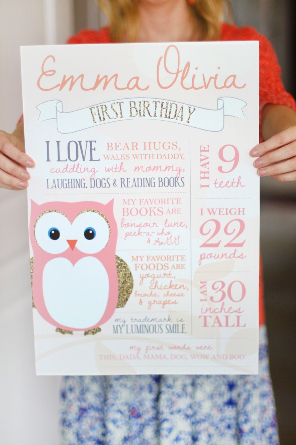 Owl Birthday Party Sign Owl Party Poster Owl Birthday Poster