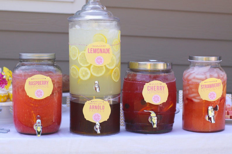 printable drink labels sunshine and lemonade party you are etsy