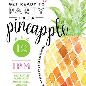 Printable Pineapple Invitation Party Like a Pineapple Summer Party ...