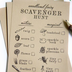 Printable Scavenger Hunt Sheets Nature Scavenger Hunt Checklist ...