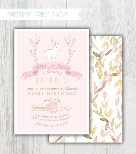Imprimer Invitation Anniversaire Lapin Certains Lapin Etsy