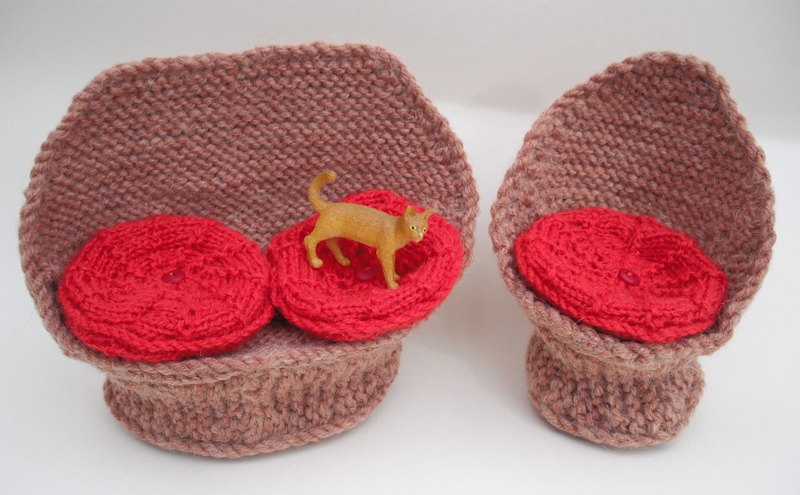 Easy to Knit Miniature Knitting Patterns for the Dolls House Etsy