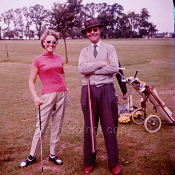 1958 Deauville Golf Pro Freemantle color 3D Stereo Slide