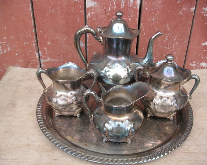 Vintage Eureka Silver Co Quadruple Plated Silver Tea and Etsy
