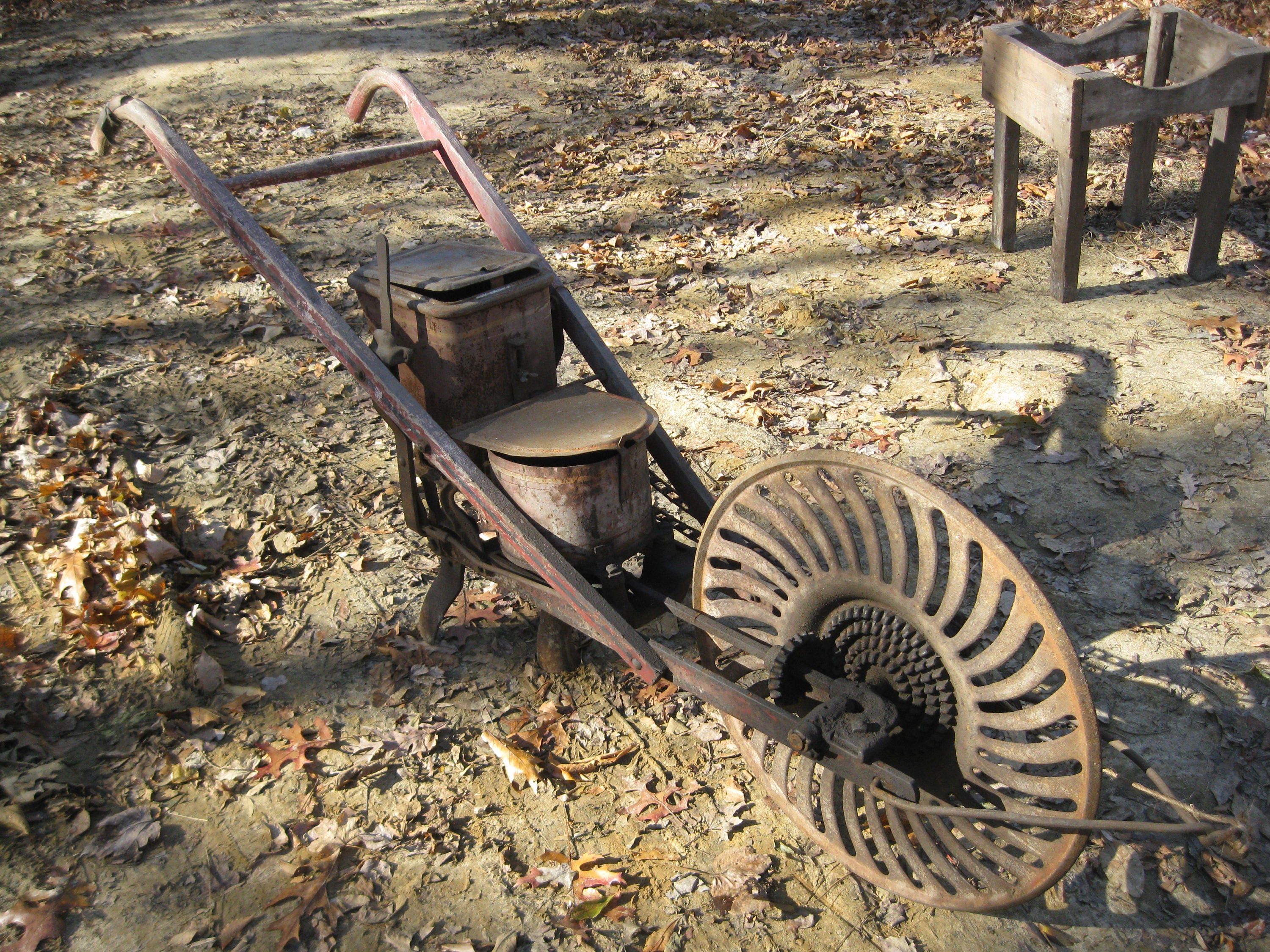 horse drawn tobacco planter Antique Hoosier Horse Drawn Corn Planter