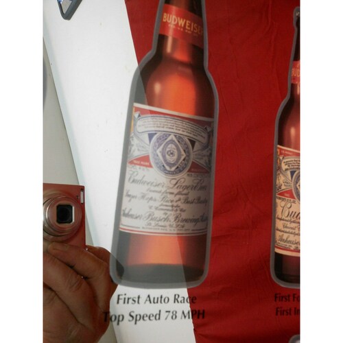 Vintage 1998 Budweiser Classic American Lager Beer Mirror Sign
