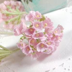 1 Forget-Me-Not Flower Spray | PINK | Vintage Style Millinery Old Fashioned | Shabby Chic Floral Bouquets DollHouse Miniatures Gift