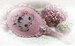 Pink Vanity Handheld Mirror - Kitty Cat Kitten - Vintage Retro Style Boudoir Decor Decoration - Shabby Chic Hand Held Princess Mirror - Gift 
