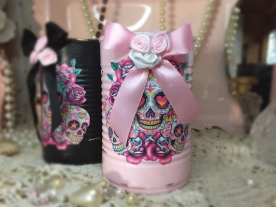 Day Of The Dead Dia De Los Muerto Vase Centerpiece Home Decor