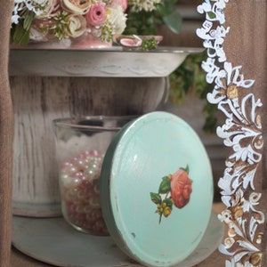 Shabby Chic Clear Glass Jar/Vase/ Storage Container/ - Rustic Farmhouse House Decor - Gift for Her - Unique Housewarming Dorm Gift or Decor
