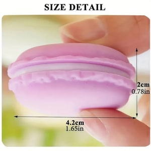 Macaron Shape Pill Jewelry Box or Small Coin Purse Fake Bakery Pastel Pastries Crafting DIY Faux Candy Sweet Shop Cabochon Container image 2