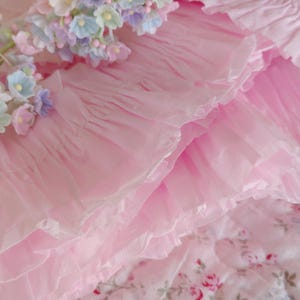 Pink or White Ruffled Crepe Paper Streamer Ribbon for Crafts, Backdrops ...