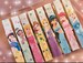 8 Disney Princess Princesses Clothespins SET Decorated Glitter Decoupage Gift Bag Tag Clips Party Favors Sweet Vintage Designs Gift Idea 