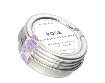 Lip Balm // Rose Absolute. Organic Skin Care. Spa Gift. Women Gift. Girlfriend Gift. Mother Gift.  0.5 oz