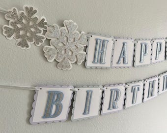 Banner de feliz cumpleaños de la Reina de Hielo