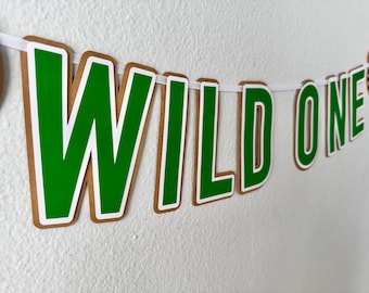 Jungle Geburtstagsbanner, Wild One