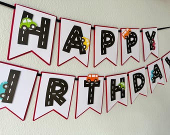 Auto Thema alles Gute zum Geburtstag Banner