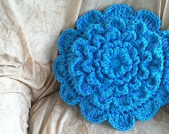 Blue Wildflower Pillow