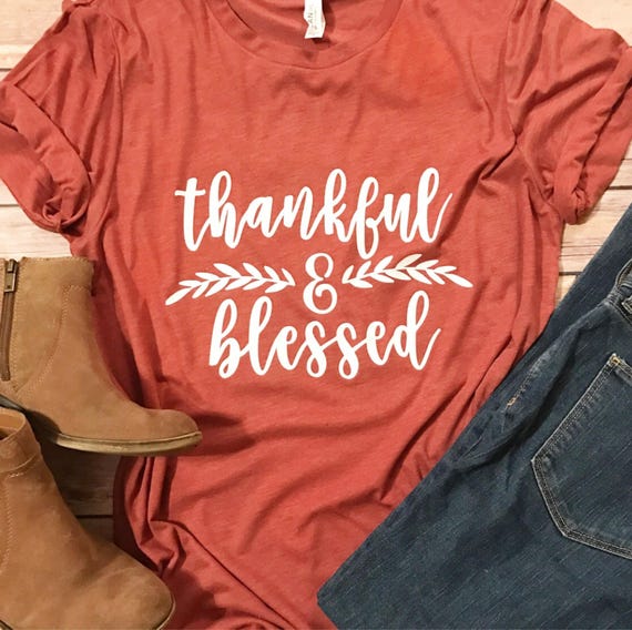 Unisex Fall thankful and blessed tee Thankful and Blessed | Etsy