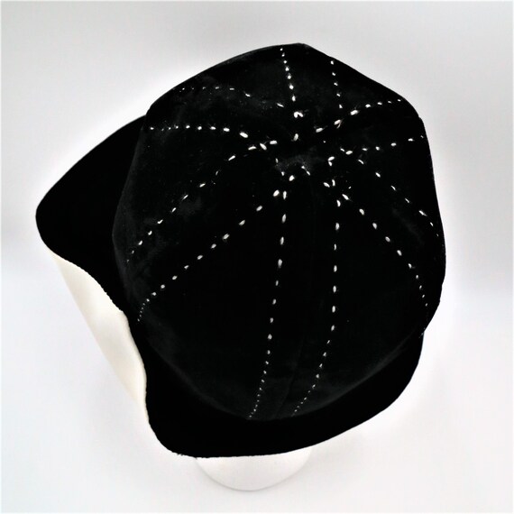 Cloche Hat Velvet by Mr John Mam'selle Black and … - image 5