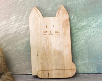 Cat wooden serving board - Eco Friendly Kitchen Decor and New Home Gift Idea