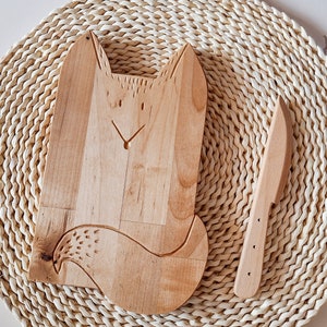 wooden cutting board for kids