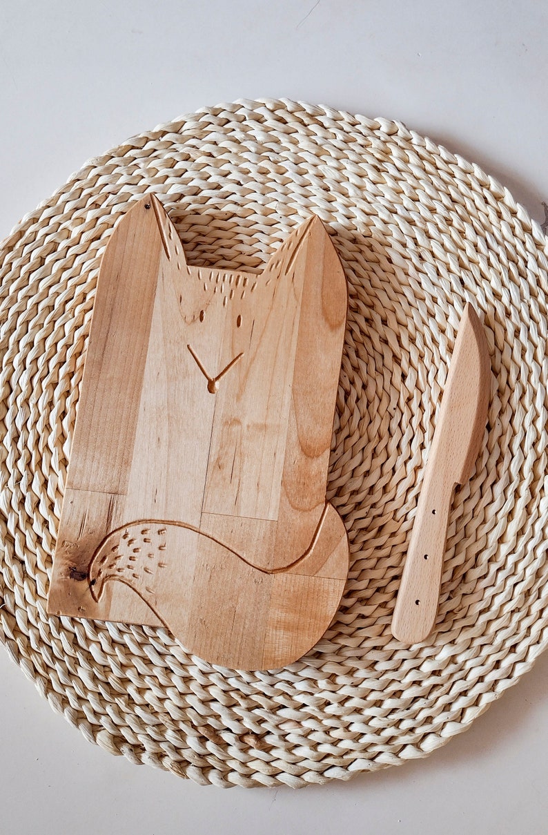 wooden cutting board for kids