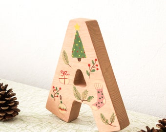 Lettre de Noël sur pied de 7 po. pour enfants : cadeau de Noël pour bébé, décoration pour chambre de bébé, Noël pour chambre de bébé, cadeau pour nouveau-né