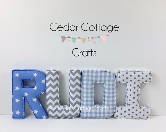 Fabric Letters Decorative Wall Art New Etsy