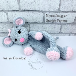 Crochet Mouse Comforter Snuggler Pattern, PATTERN ONLY, Amigurumi, plushie, low sew, handmade gift idea, Plushie Toy Pattern, lovey