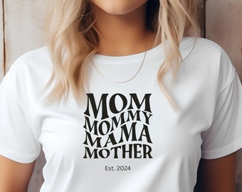 Muttertags-Geschenke, Personalisiertes Mama Geschenk, personalisiertes Geschenk Muttertag, Mama Tshirt personalisiert, Geschenke Mama Geburt