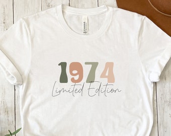 50. Geburtstag Geschenk, Geburtsjahr Limited Edition, Limitededition Shirt,  Geschenk Oma, 50. Geburtstag, Geburtstagsshirt, Shirt 1974