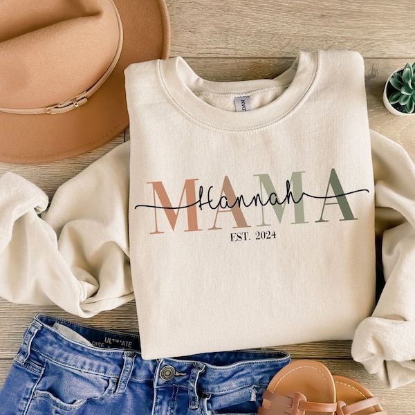 Personalisierter Hoodie | Mama Pullover personalisiert | Personalisiertes Sweatshirt | Mamasweatshirt | Customized Mamasweatshirt | Momshirt