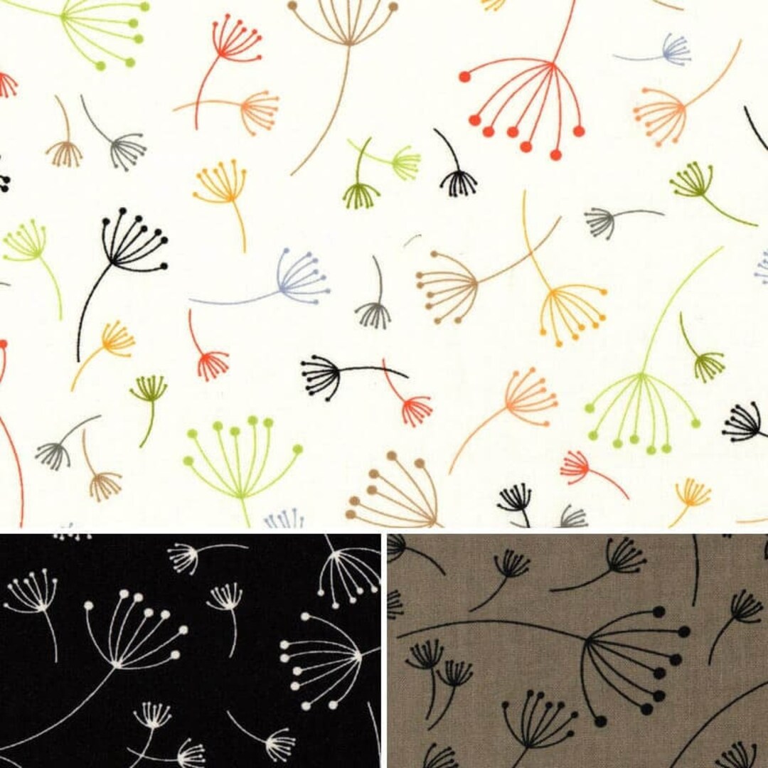 Fabric Flowers Breezy Zen Chic Quotation Moda Cotton Fabric by Etsy