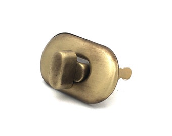 Screw cap / closure for bag in the colors old brass / nickel-plated in the size 36 mm x 20mmx 18 mm