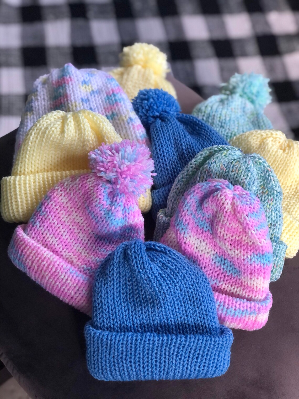 Baby Beanies. Size Newborn Six Months Etsy