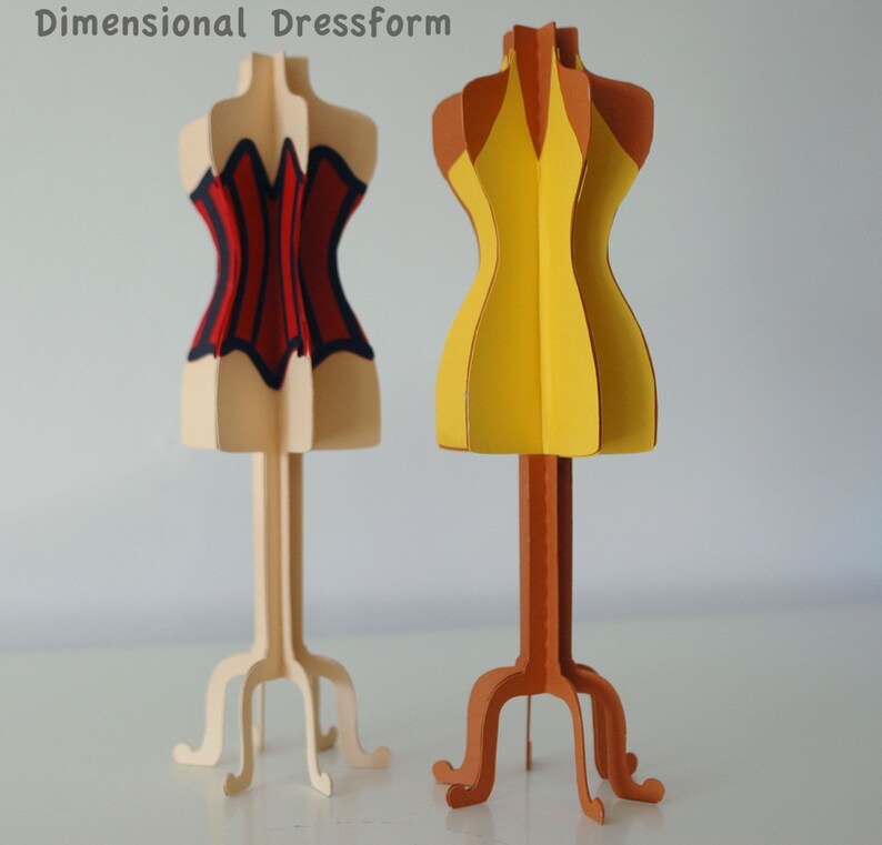 Download Stylish Dimensional Dressform 3D SVG Cutting File | Etsy