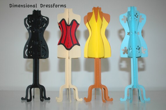 Stylish Dimensional Dressform 3d Svg Cutting File Etsy