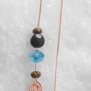 Handmade Copper Head Pins: Double Spiral Jewelry Findings