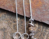 Head Pins Handmade Double Loop Swirl, Silver Head Pins, Head PIns, Fancy Head Pins, Findings, Supplies Rose gold, Sterling filled, Copper, 6