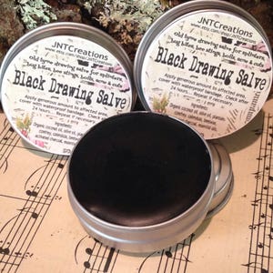 Organic Black Drawing Salve: Natural Herbal Remedy, 2oz Tin