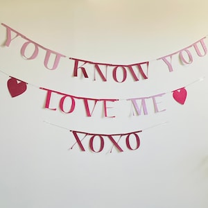 Gossip Girl Galentine&#39;s Day Banner I XOXO You Know You Love Me I Valentine&#39;s Day Decor I Party Banner