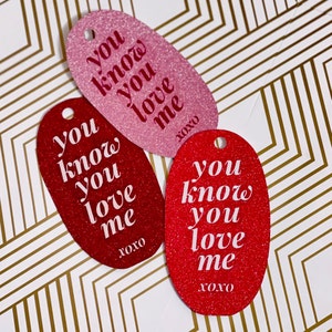 Etiquettes pour cadeaux Gossip Girl Galentine's Je sais que tu m'aimes, XOXO !