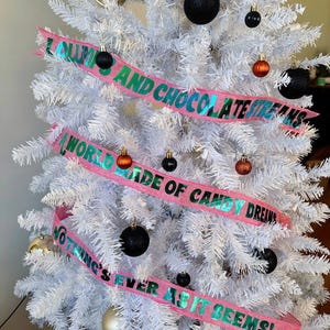 Land of Candy Christmas Tree Ribbon Set - Colorful Trim for a Sweet Holiday Look