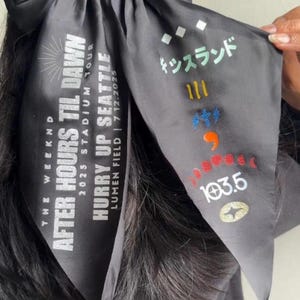 Moody Pop 2025 Tour Hair Bow – Customizable Night Vibes Festival Accessory, After Hours Aesthetic I Abel | Concert Memorabilia