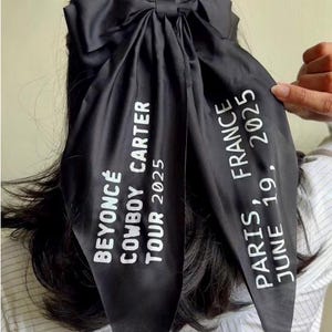 2025年ツアーにインスパイアされたカウボーイシックなヘアボウ – パーソナライズされたビヨンセコンサートアクセサリー