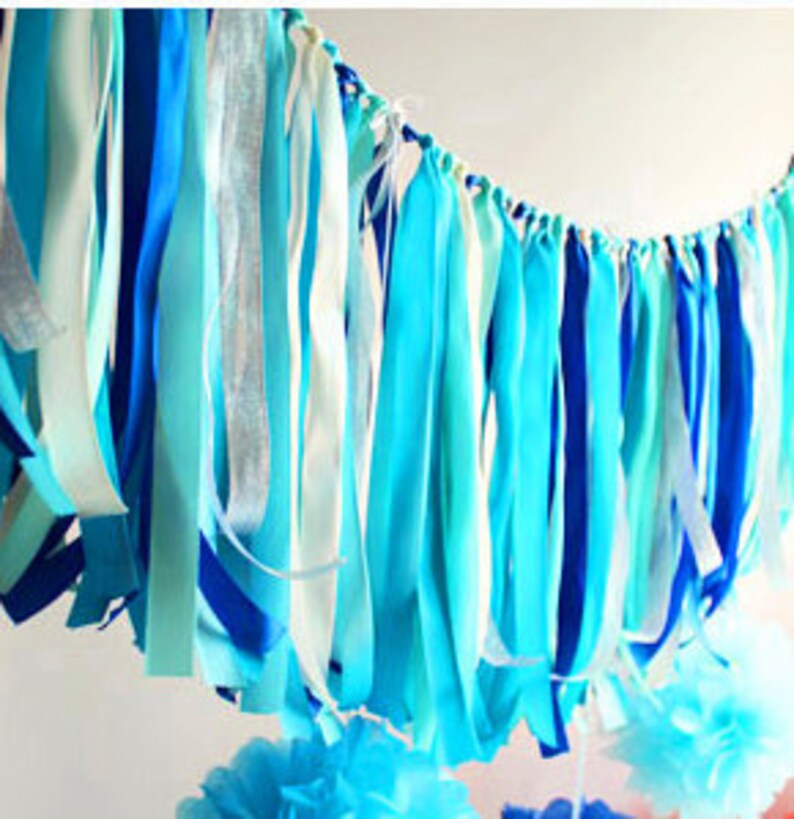 Mixed of Blue Party Banner Decoration Wedding Garland Etsy