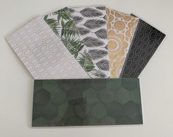 Set of 6 Laminated Cash Envelopes