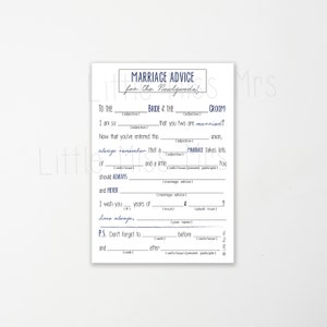 Druckbare Mad-lib Hochzeitskarten // navy, pink/coral, or gold brown