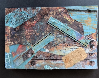 Salvaged Horizons — Mixed Media Art Card Set Set of 4 Cards